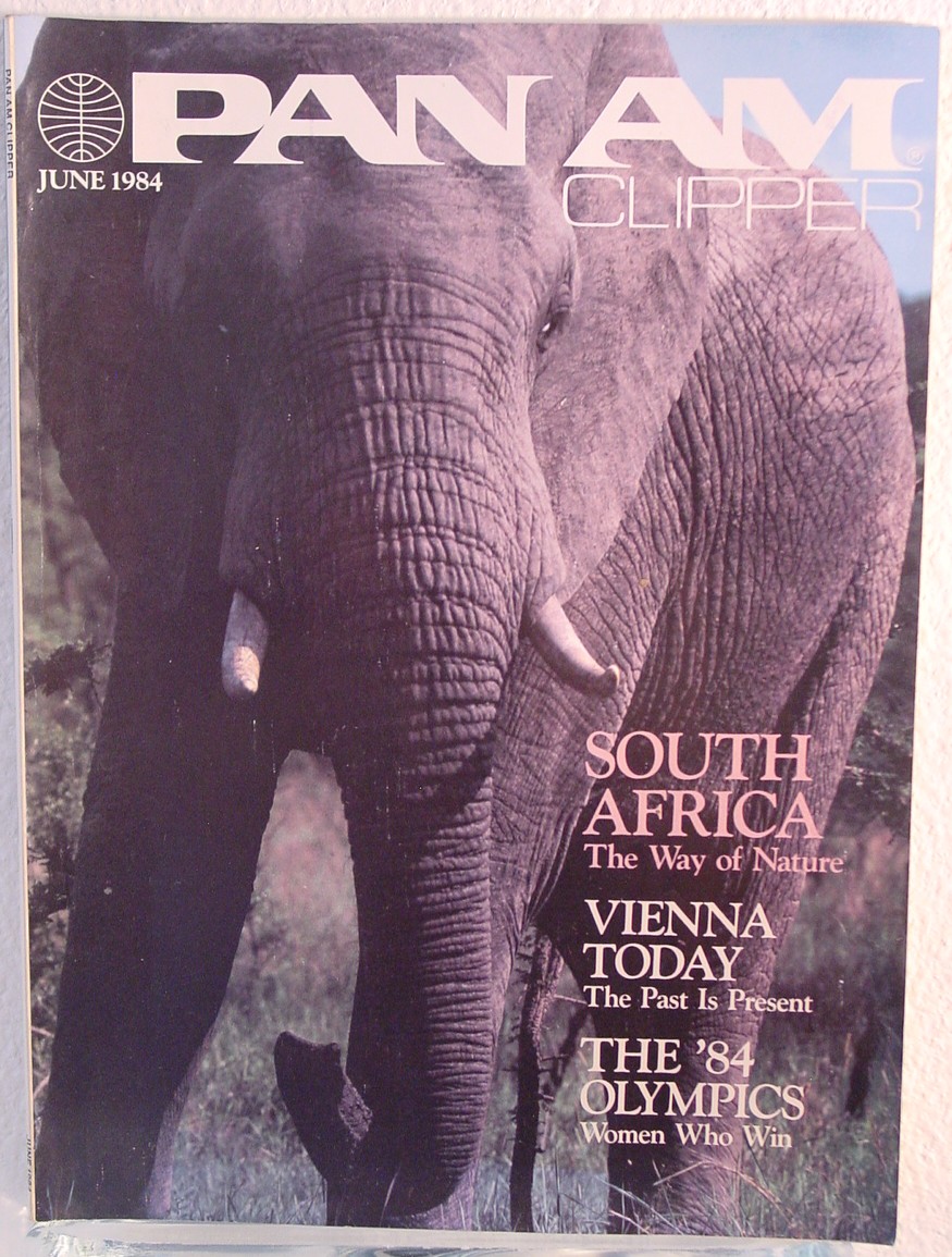 1984 June, Clipper in-flight Magazine with a cover story on South Africa.